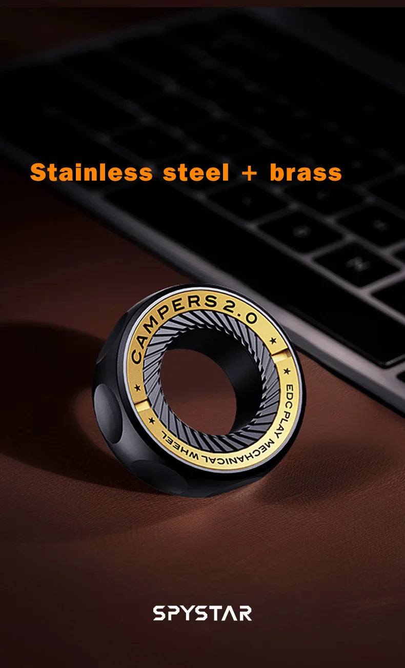 Magnetic Ratchet Fidget Ring Stainless Steel EDC Gift - Tophatter Daily Deals