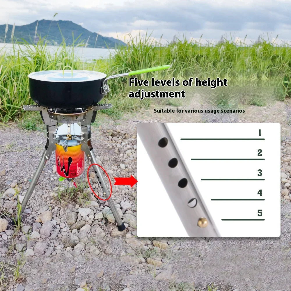 High Power Camping Burner 4360W Silver Camp Cooking - Tophatter Daily Deals