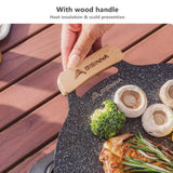 Outdoor BBQ Grill Pan Non-Stick Black Camp Cooking - Tophatter Daily Deals