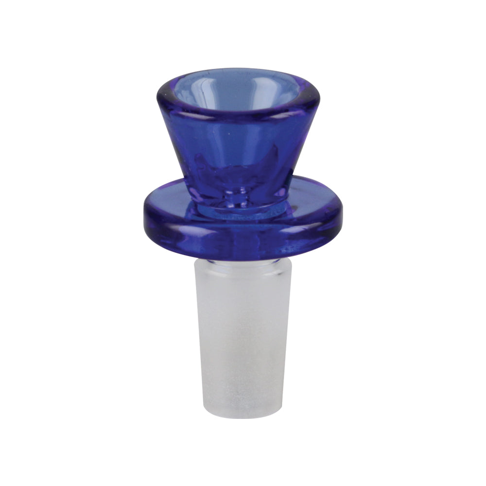 Ringed Herb Slide Transparent Dark Blue Glass Bong Bowls - Tophatter Daily Deals