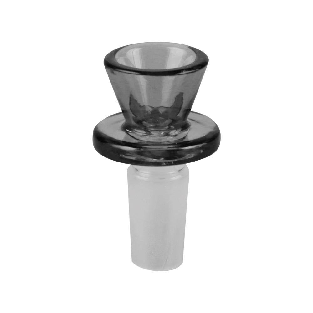 Ringed Herb Slide Transparent Gray Glass Bong Bowls - Tophatter Daily Deals