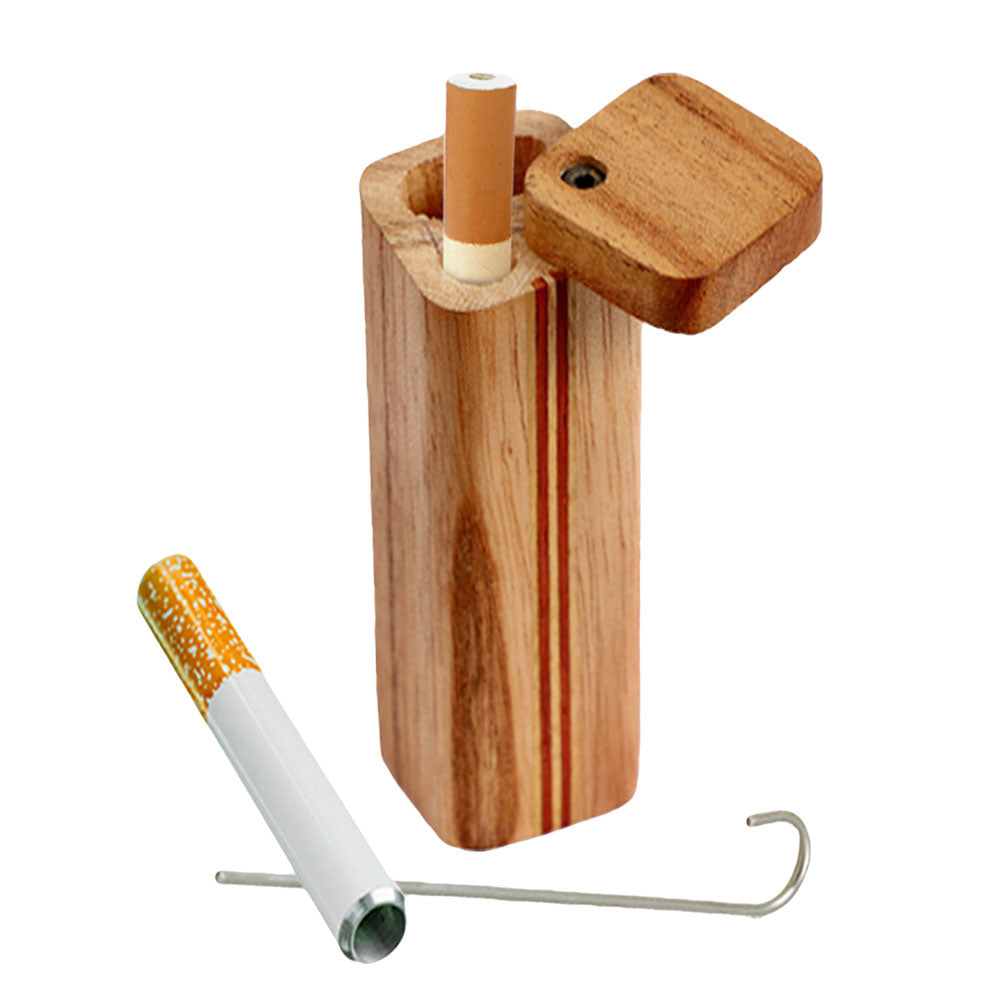 Striped Square Wood Dugout & Poker Default Title Dugouts - Tophatter Daily Deals