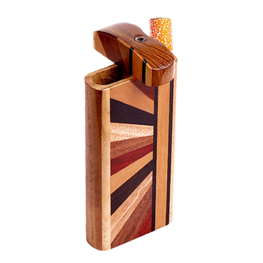Striped Wood Dugout w/ Horizon Woodworked Design Large Dugouts - Tophatter Daily Deals