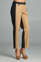 Women's Colorblock Capris Black Safari Capris - Tophatter Daily Deals
