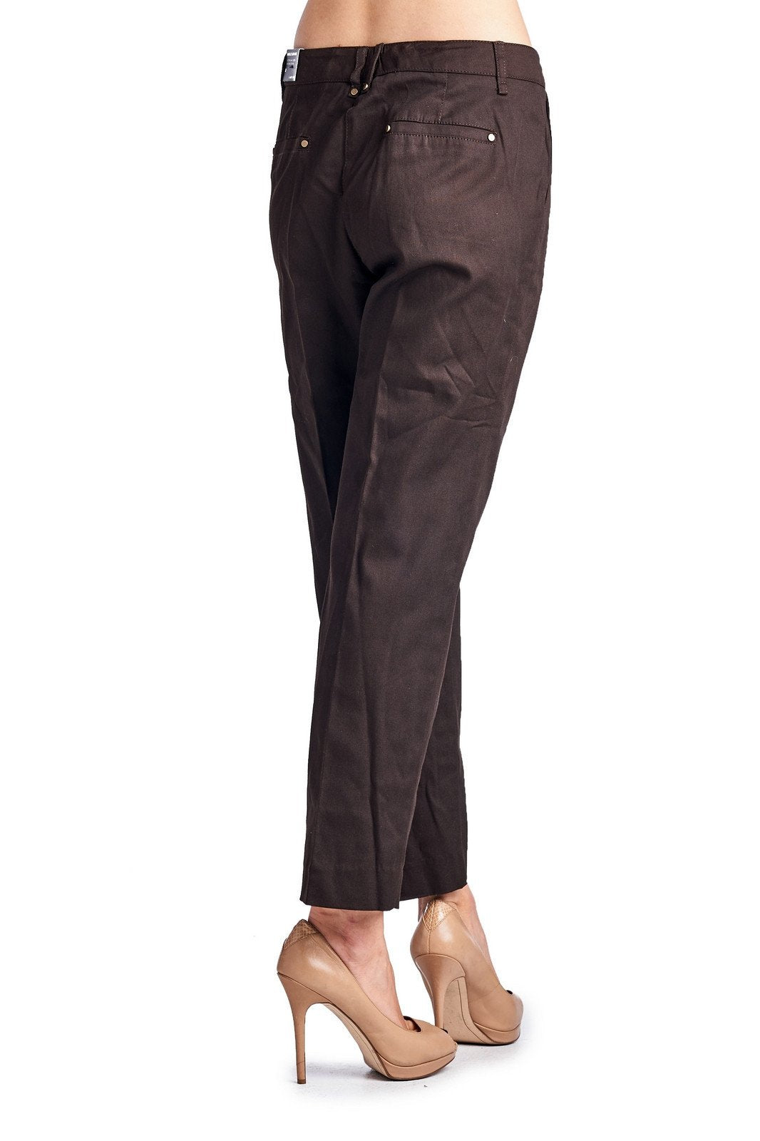 Larry Levine Chocolate Stretch Pants Pants - Tophatter Daily Deals