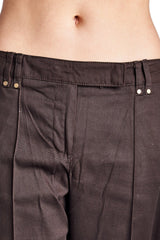 Larry Levine Chocolate Stretch Pants Pants - Tophatter Daily Deals