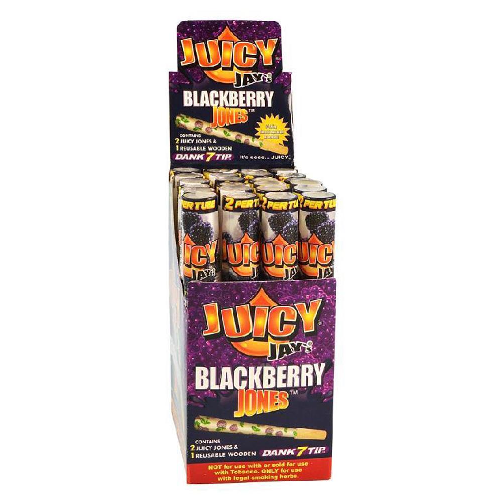 Juicy Jay's Pre-Rolled Cones Blackberry Full Box (24 Packs) Pre-Rolled Cones - Tophatter Daily Deals