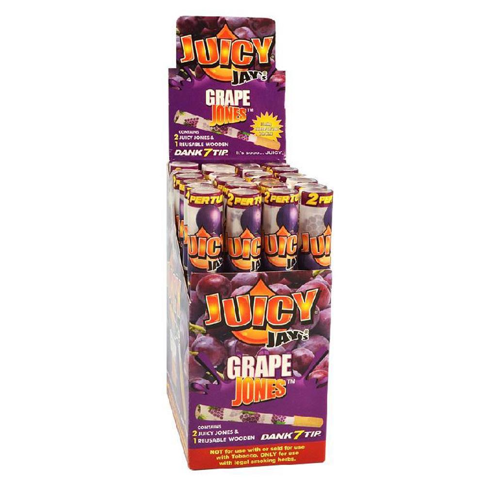 Juicy Jay's Pre-Rolled Cones Grape Full Box (24 Packs) Pre-Rolled Cones - Tophatter Daily Deals