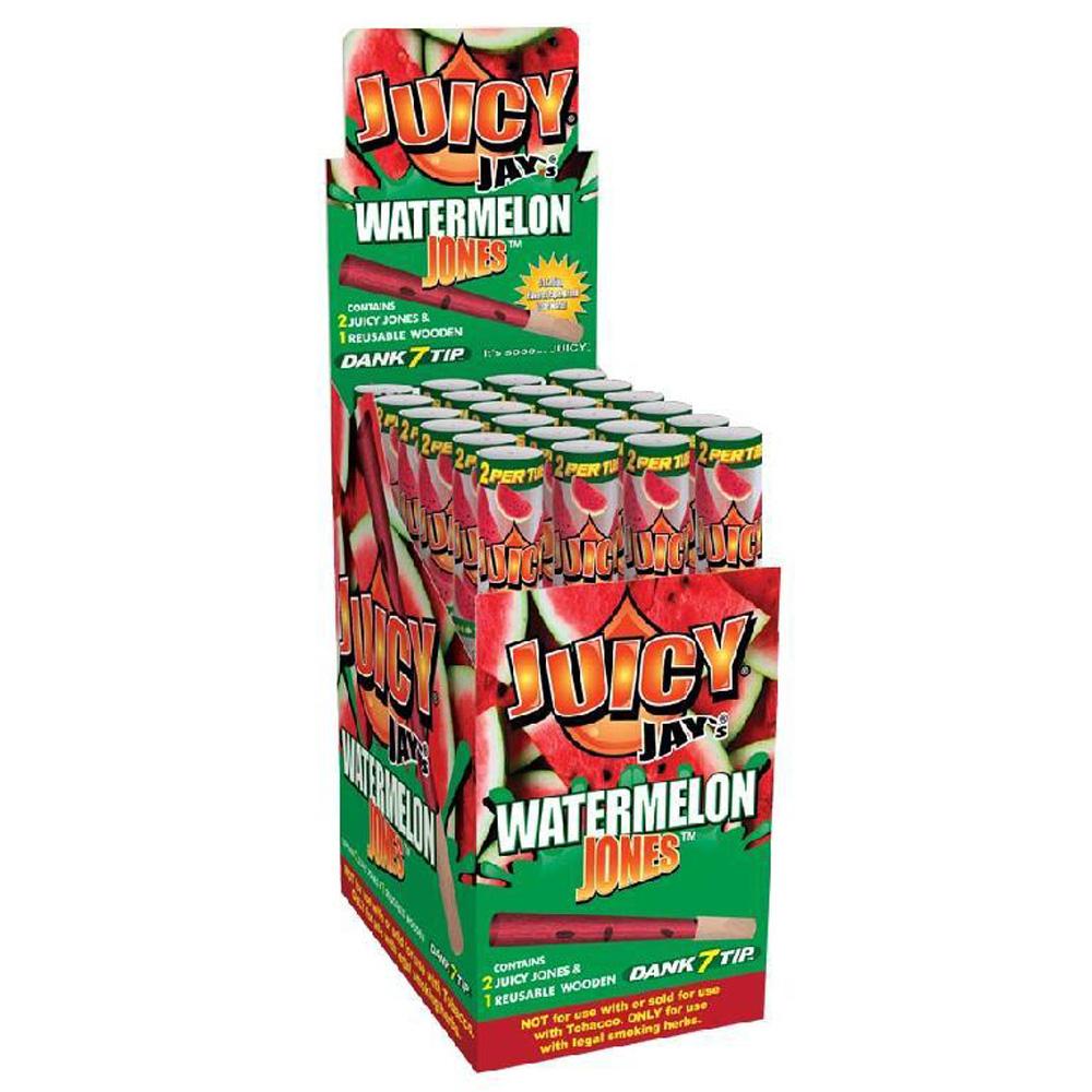Juicy Jay's Pre-Rolled Cones Watermelon Full Box (24 Packs) Pre-Rolled Cones - Tophatter Daily Deals