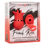 French Kiss Suck & Play Interchangeable Set – 12 Function Vibration and Suction Toy > Vibrators > Ladies > Clitoral Vibrators and Stimulators - Tophatter Daily Deals