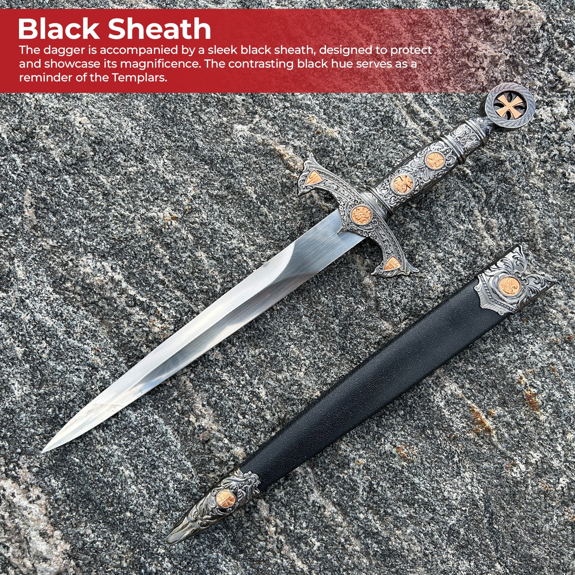 Sacred Crusade Templar Honor Dagger Dagger - Tophatter Daily Deals