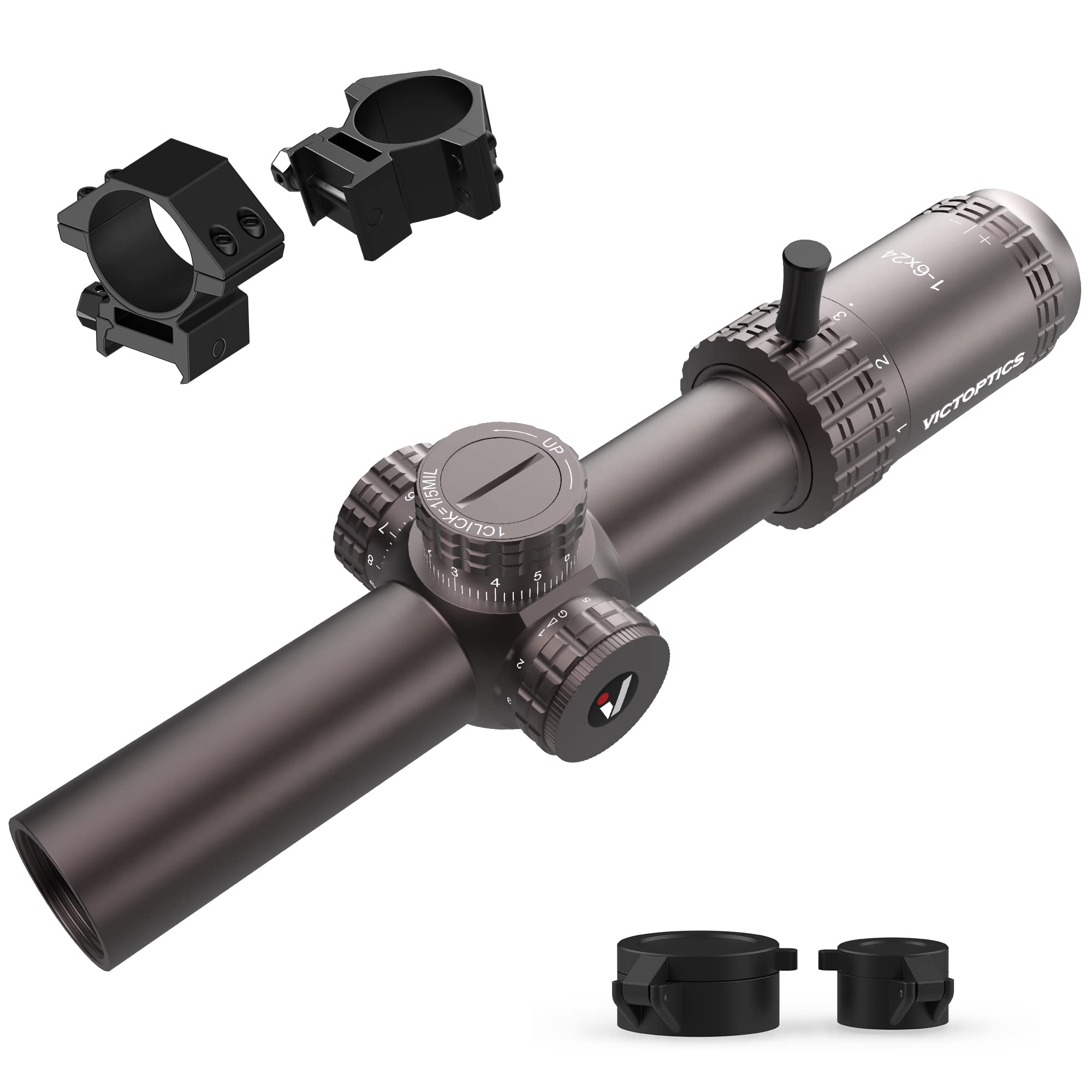 S6 1-6X24 30mm Red And Green Luminous Rifle Scope - Tophatter Daily Deals