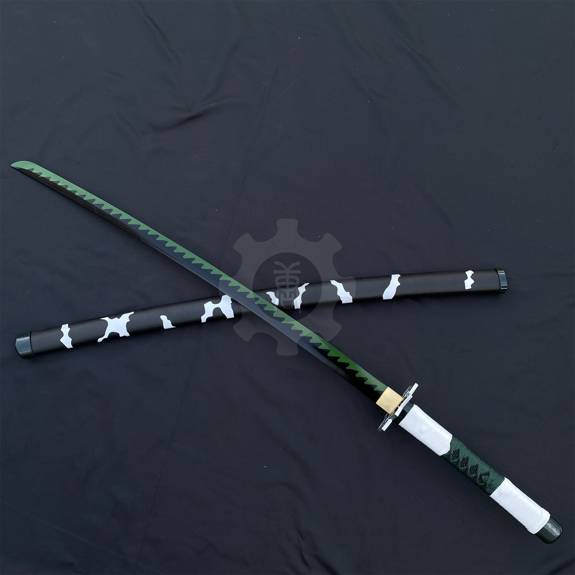 IRL Sanemi Nichirin Sword Katana 1045 Carbon Steel Version - Tophatter Daily Deals