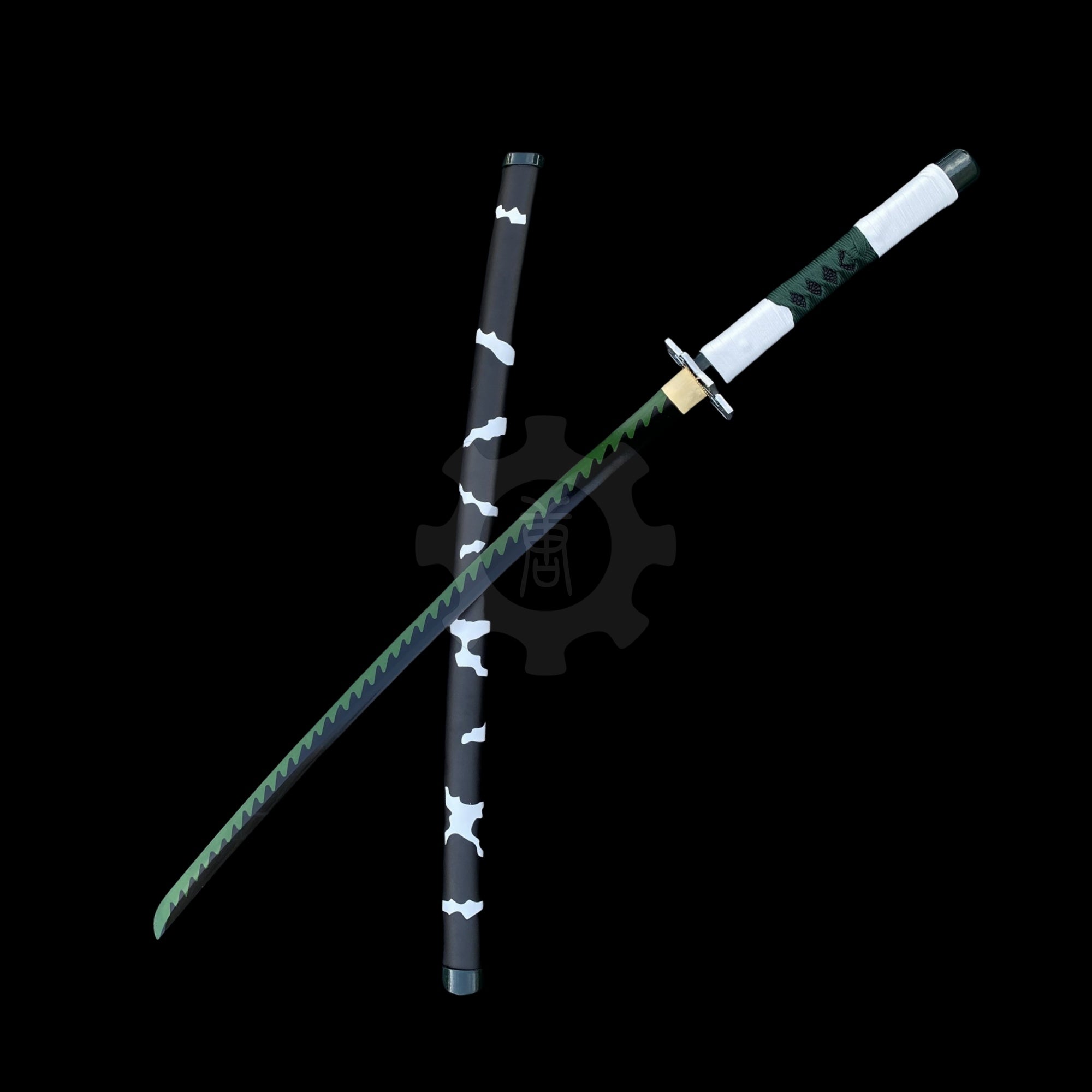 IRL Sanemi Nichirin Sword Katana 1045 Carbon Steel Version - Tophatter Daily Deals