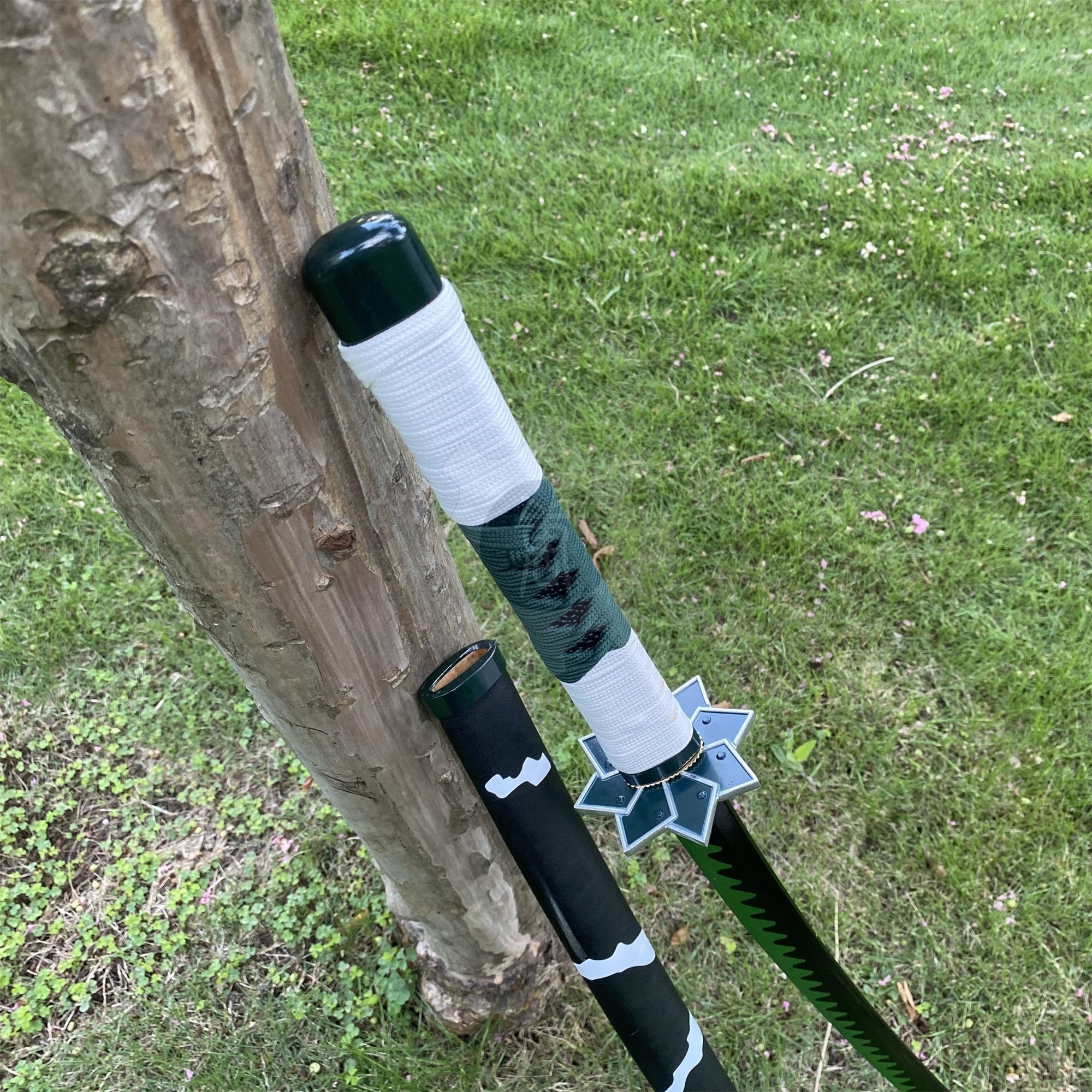 IRL Sanemi Nichirin Sword Katana 1045 Carbon Steel Version - Tophatter Daily Deals