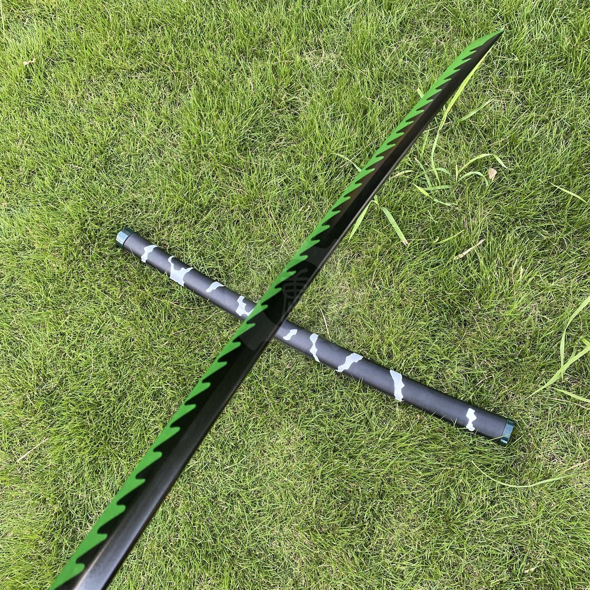 IRL Sanemi Nichirin Sword Katana 1045 Carbon Steel Version - Tophatter Daily Deals