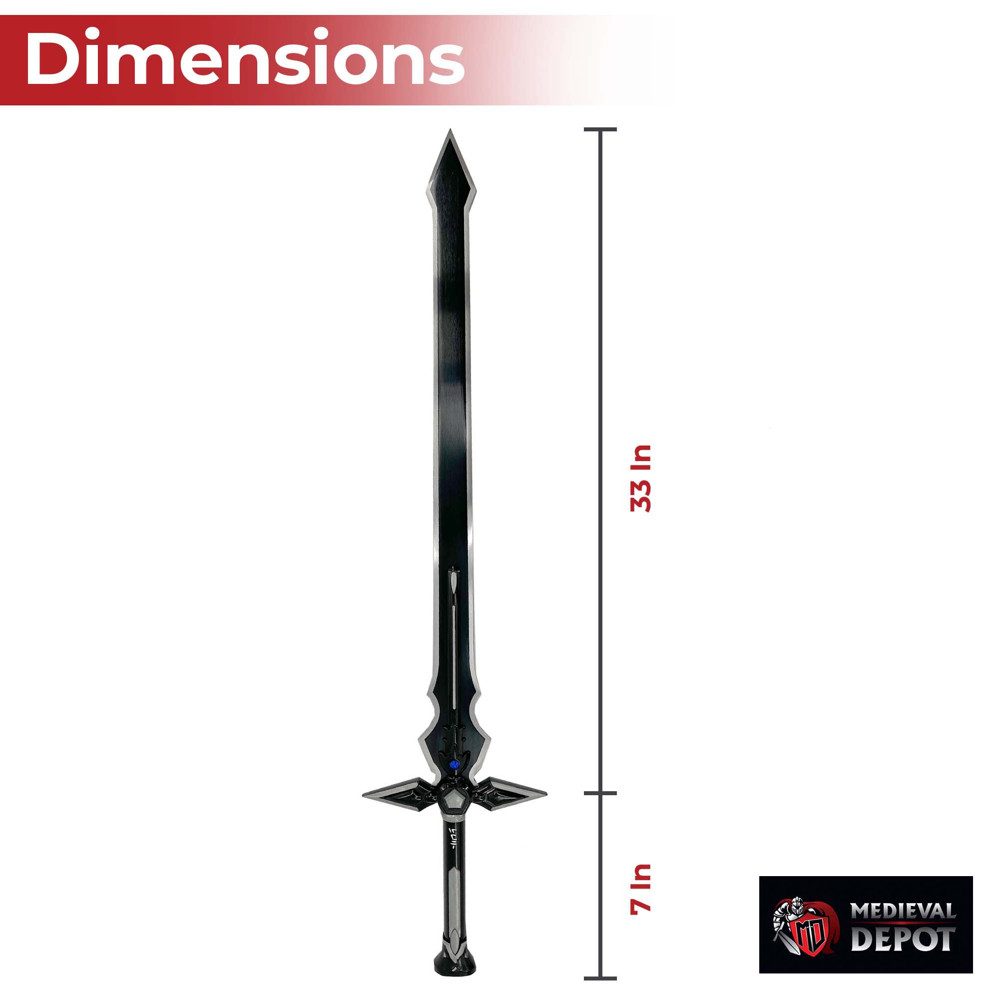 SAO Black Dark Repulser Sword of Kirito swords - Tophatter Daily Deals
