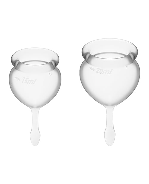 Satisfyer Feel Good Menstrual Cup Clear Menstrual Cups - Tophatter Daily Deals