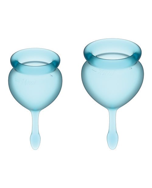 Satisfyer Feel Good Menstrual Cup Blue Menstrual Cups - Tophatter Daily Deals