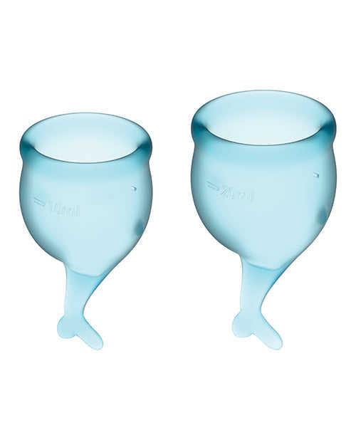 Satisfyer Feel Secure Menstrual Cup Blue Menstrual Cups - Tophatter Daily Deals