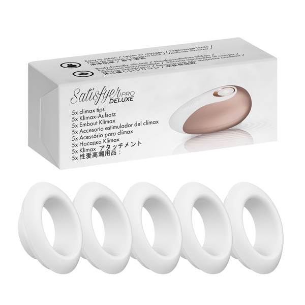 Satisfyer Pro Deluxe Climax Heads - 5 Silicone Replacement Heads > Sex Toys > Replacement Parts - Tophatter Daily Deals