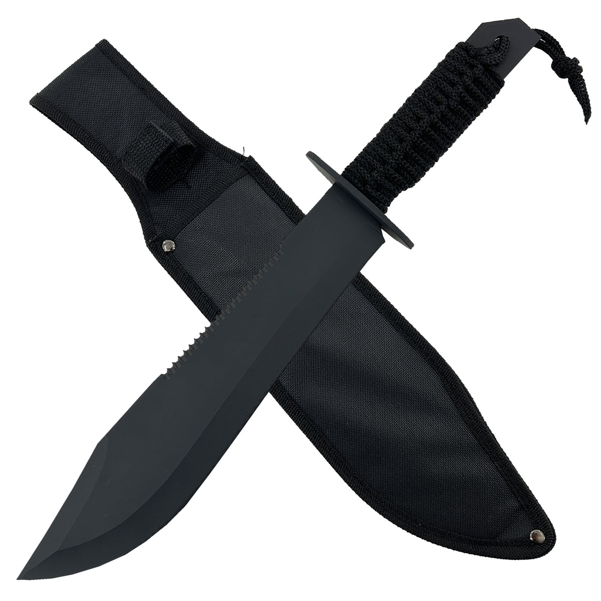 Sawback Bowie Full Tang Survival Knife knives - Tophatter Daily Deals
