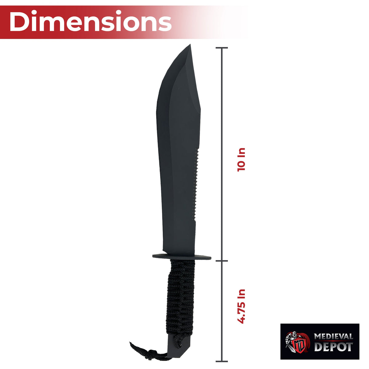Sawback Bowie Full Tang Survival Knife knives - Tophatter Daily Deals