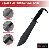 Sawback Bowie Full Tang Survival Knife knives - Tophatter Daily Deals