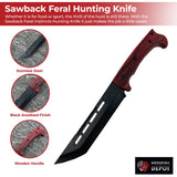 Sawback Feral Instincts Hunting Knife knives - Tophatter Daily Deals