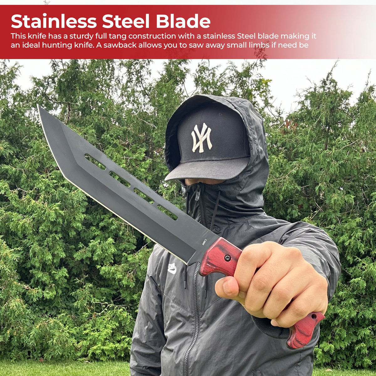 Sawback Feral Instincts Hunting Knife knives - Tophatter Daily Deals
