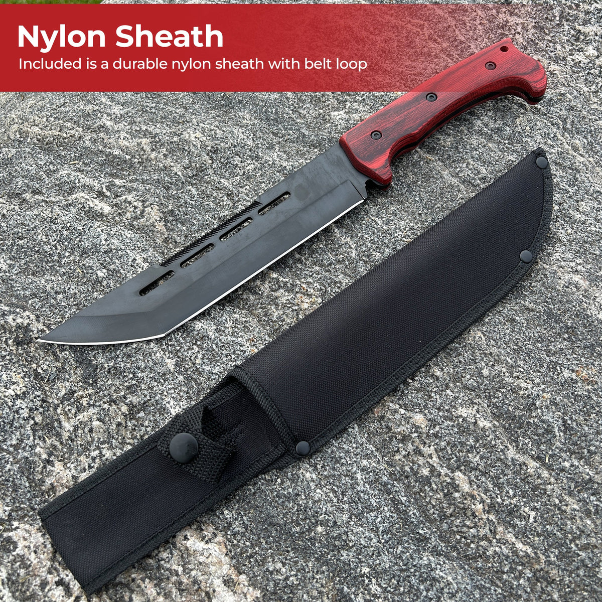 Sawback Feral Instincts Hunting Knife knives - Tophatter Daily Deals