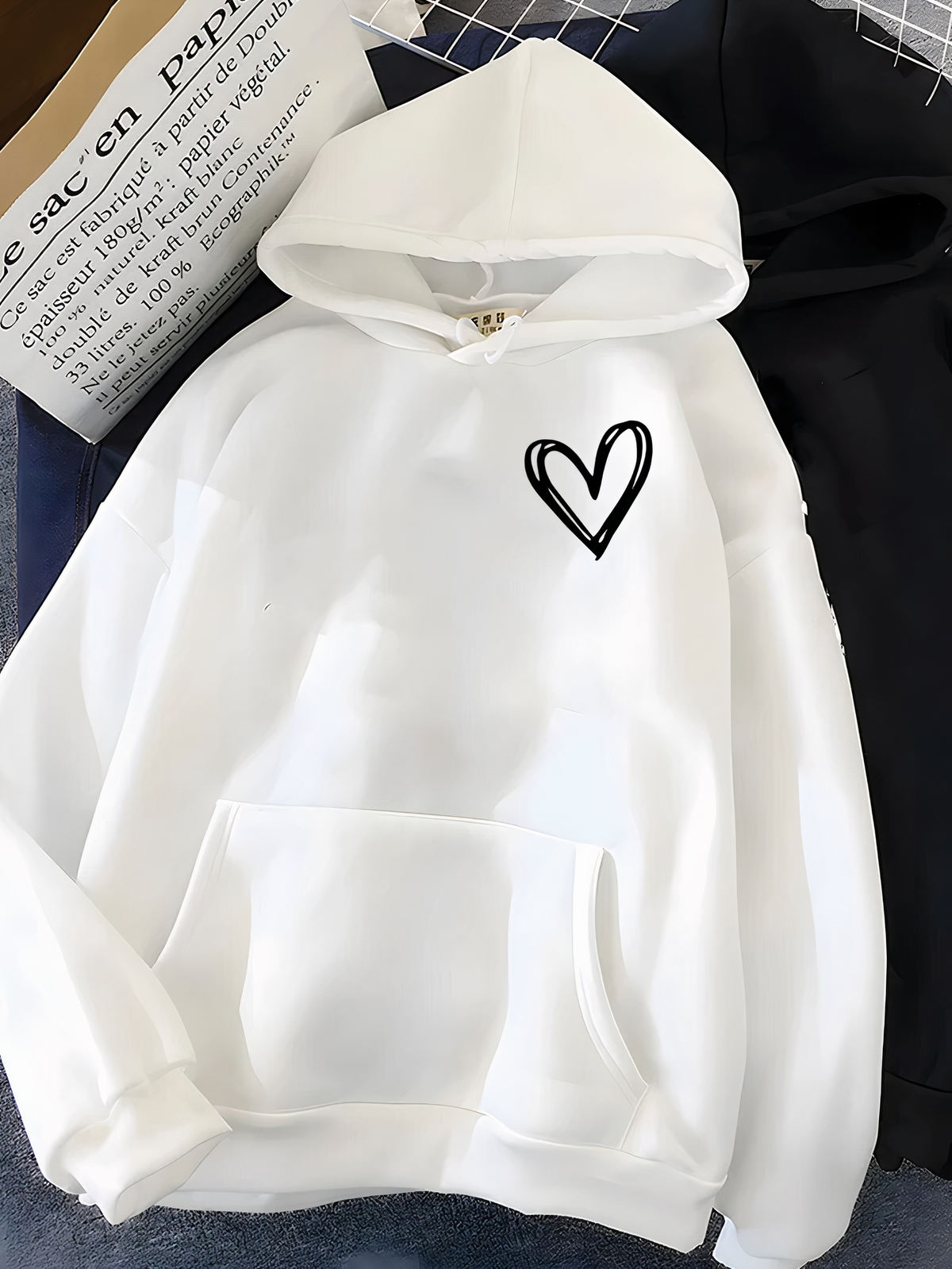Soft Cozy Women's Hoodie – Relaxed Pullover, Cotton, Casual White - Tophatter Daily Deals