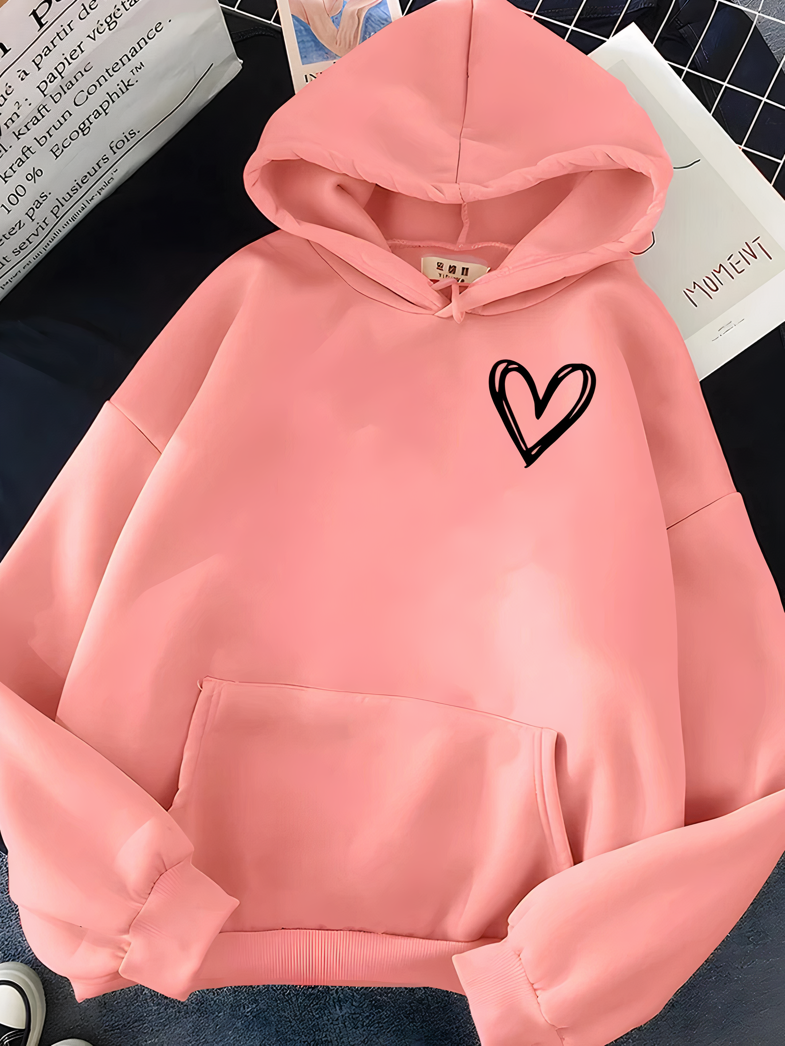 Soft Cozy Women's Hoodie – Relaxed Pullover, Cotton, Casual Rose - Tophatter Daily Deals