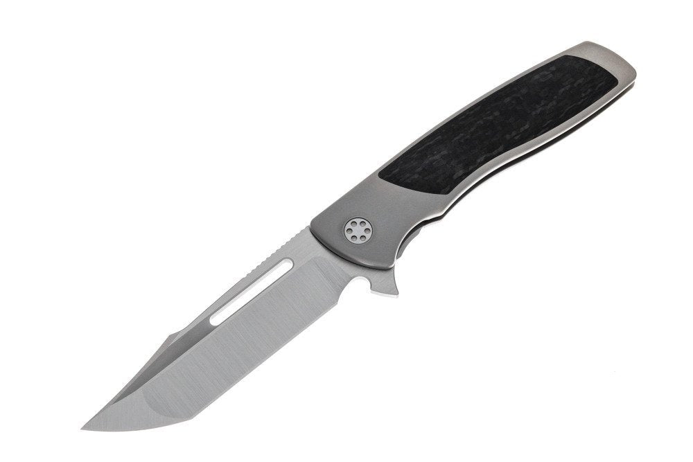 Sharp By Design Mini Evo - M390 Harpoon Point Blade - Carbon Fiber Inlay - Titanium Handle Knives - Tophatter Daily Deals