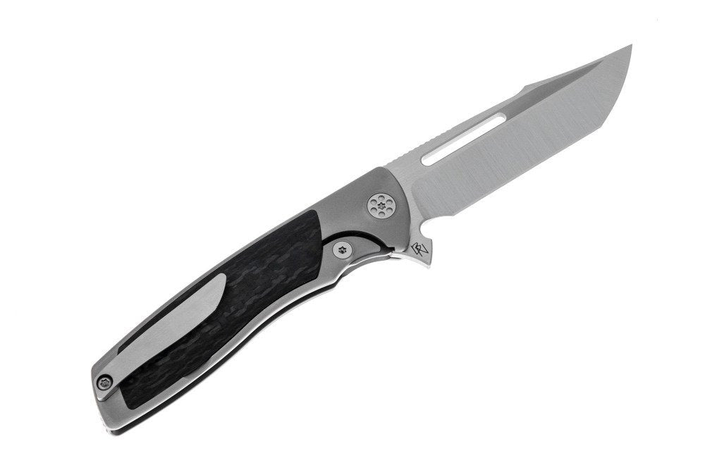 Sharp By Design Mini Evo - M390 Harpoon Point Blade - Carbon Fiber Inlay - Titanium Handle Knives - Tophatter Daily Deals