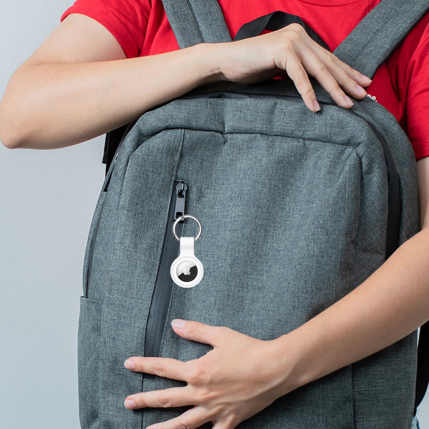 6-Pack: Protective Leather Airtag Holder Tracker Cover with Loop Key Ring Apple AirTag Case - Tophatter Daily Deals