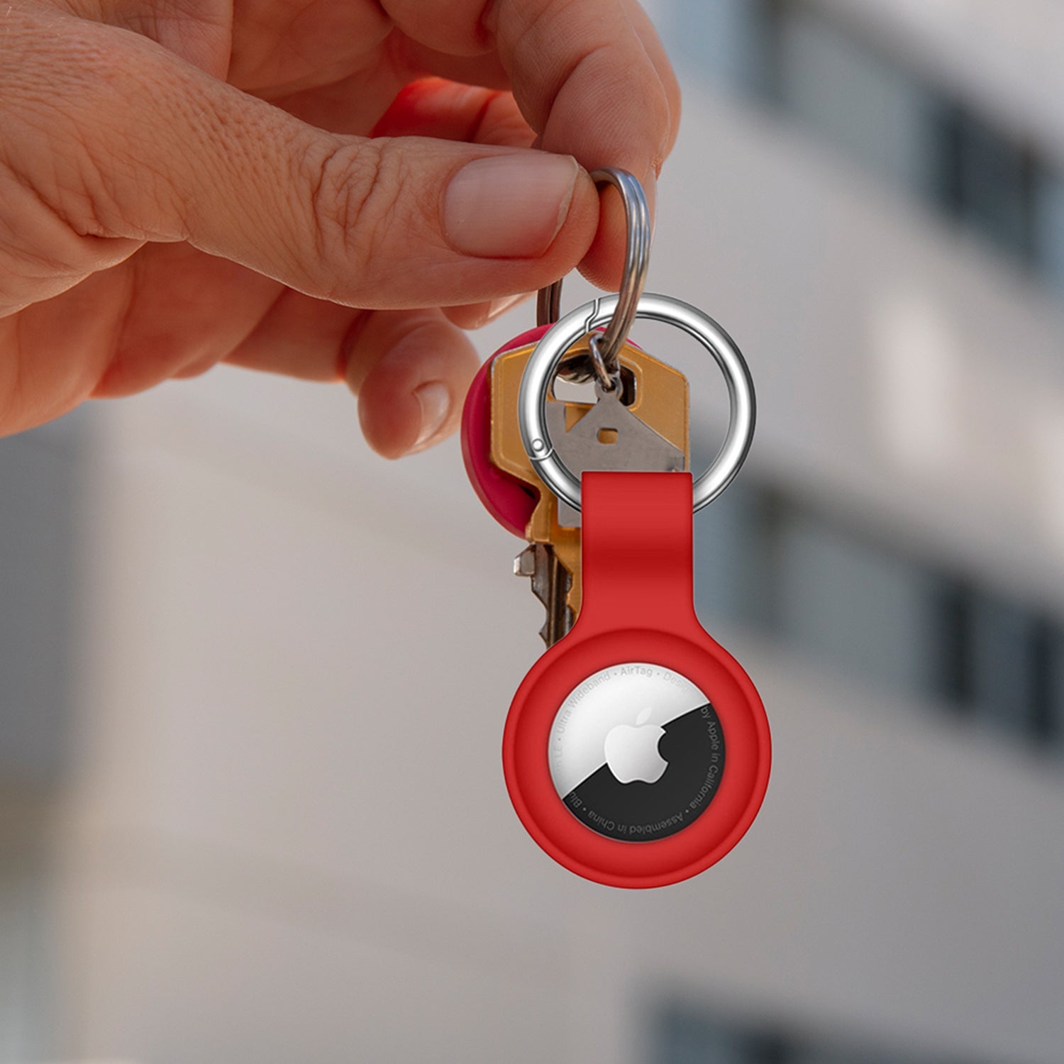 6-Pack: Protective Leather Airtag Holder Tracker Cover with Loop Key Ring Apple AirTag Case - Tophatter Daily Deals