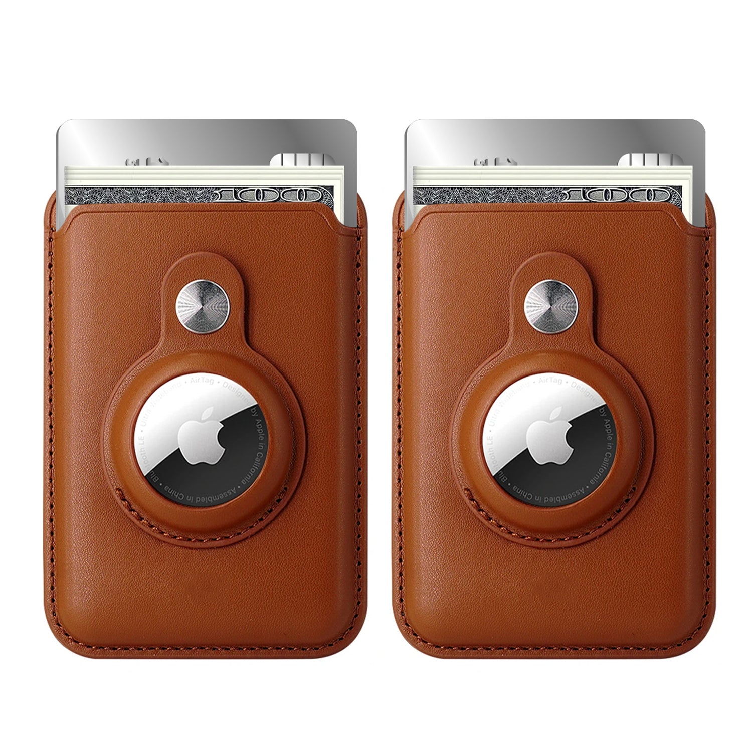 RFID Blocking Snap-On MagSafe Magnetic Card Wallet Holder Organizer With Built-In AirTag Pocket Phone Holder - Tophatter Daily Deals