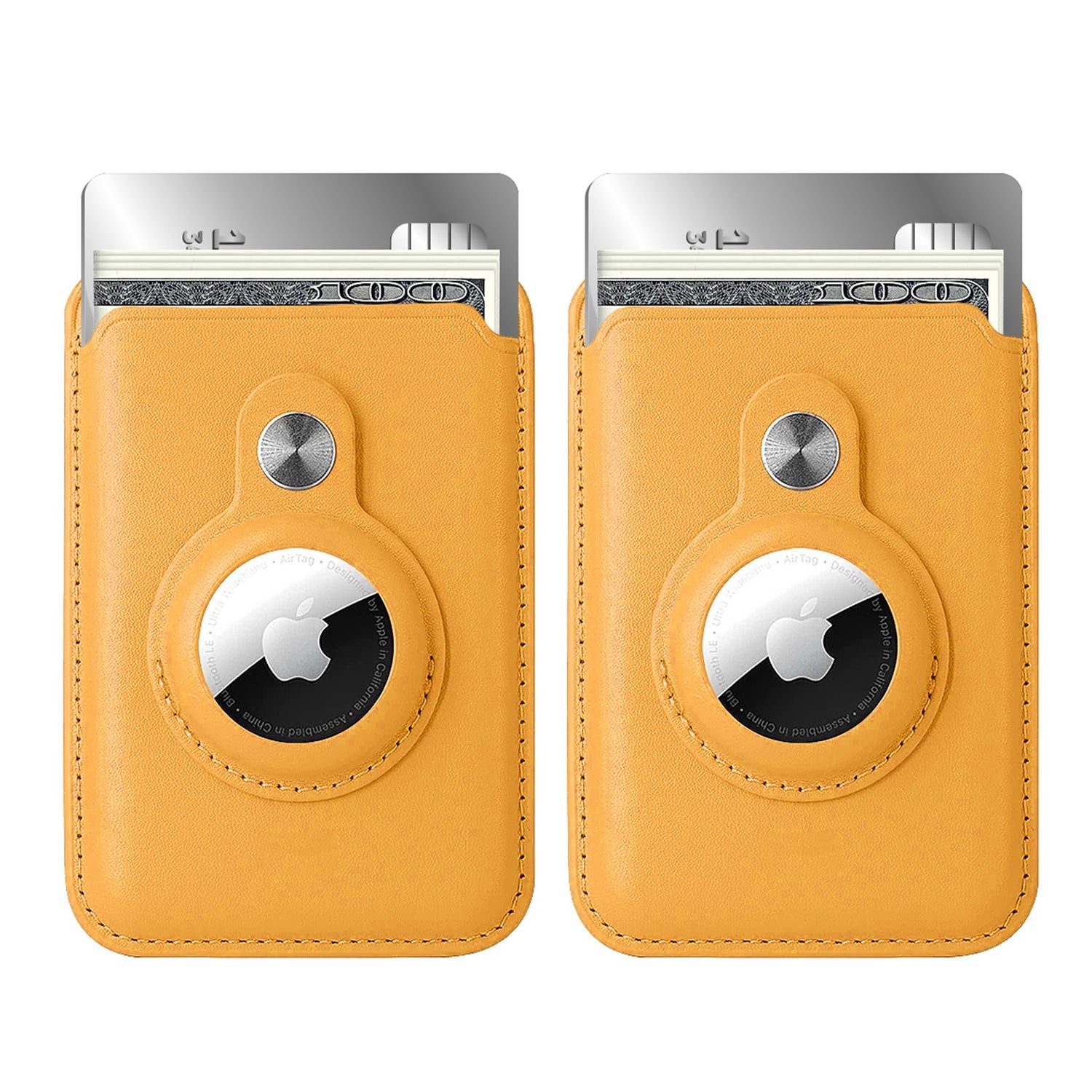 RFID Blocking Snap-On MagSafe Magnetic Card Wallet Holder Organizer With Built-In AirTag Pocket Phone Holder - Tophatter Daily Deals