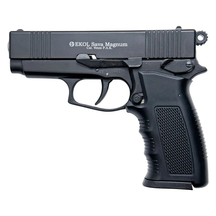 Sava Magnum Blank Firing Replica Pistol Black Finish - Tophatter Daily Deals