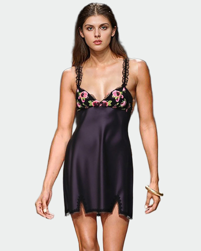 Love Garden Slip Dress Black Avidlove-Dresses - Tophatter Daily Deals