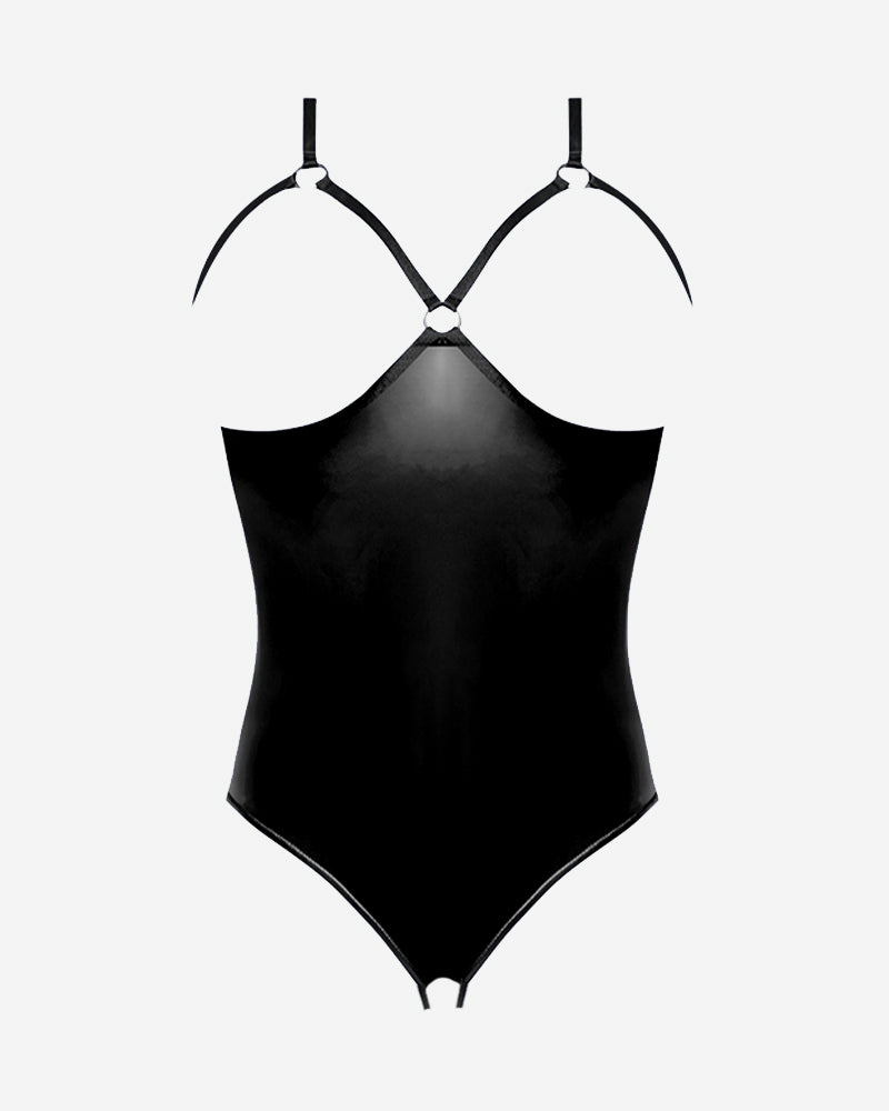 Leather PU Crotchless and Cupless Teddy Avidlove-Bodysuits - Tophatter Daily Deals