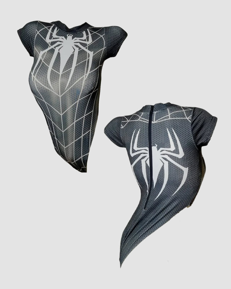 Spider Short Sleeve Bodysuit Avidlove-Bodysuits - Tophatter Daily Deals