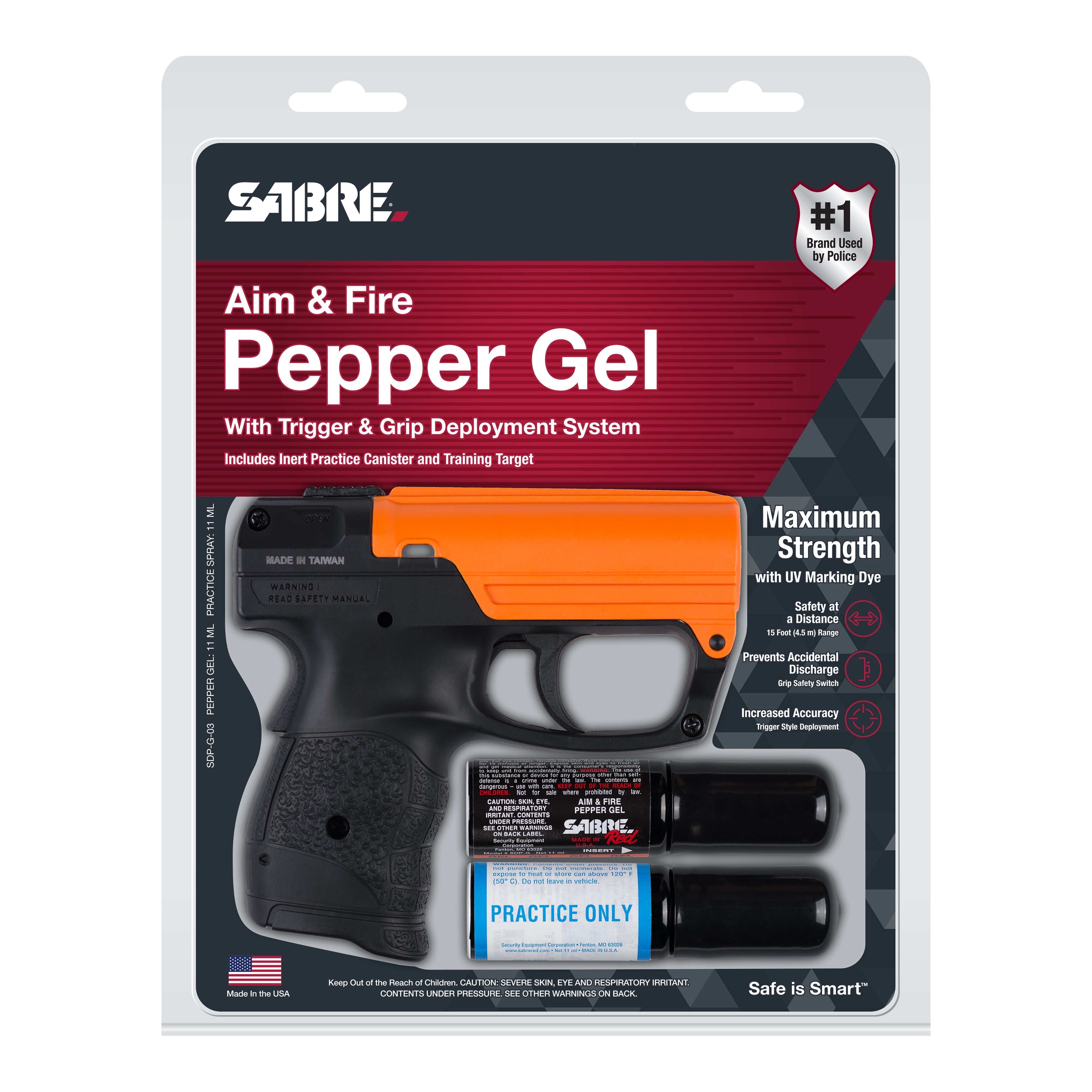 Aim and Fire Pepper Gel with Trigger and Grip Deployment Pepper Gun - Tophatter Daily Deals