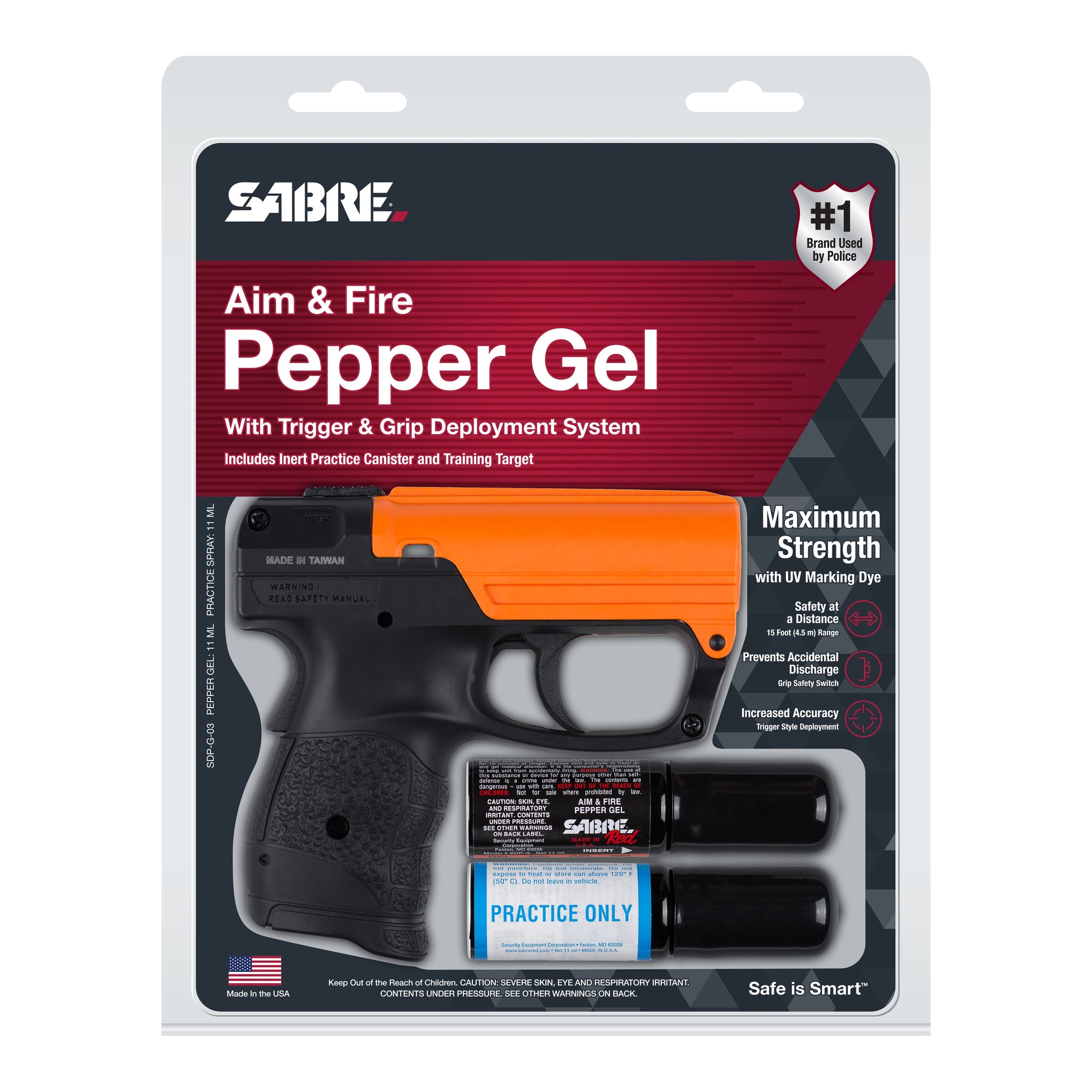 Aim and Fire Pepper Gel with Trigger and Grip Deployment Pepper Gun - Tophatter Daily Deals