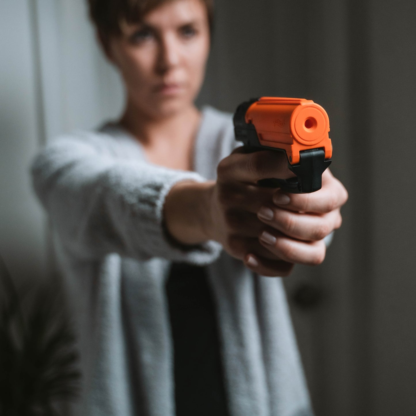 Aim and Fire Pepper Gel with Trigger and Grip Deployment Pepper Gun - Tophatter Daily Deals