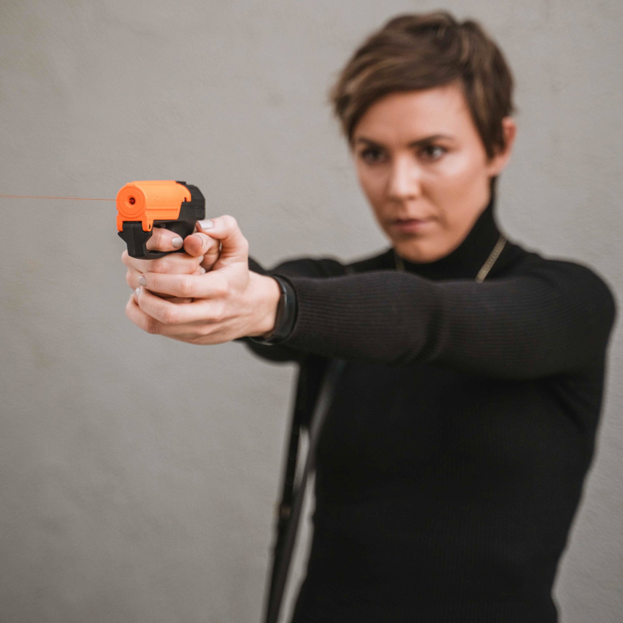Aim and Fire Pepper Gel with Trigger and Grip Deployment Pepper Gun - Tophatter Daily Deals