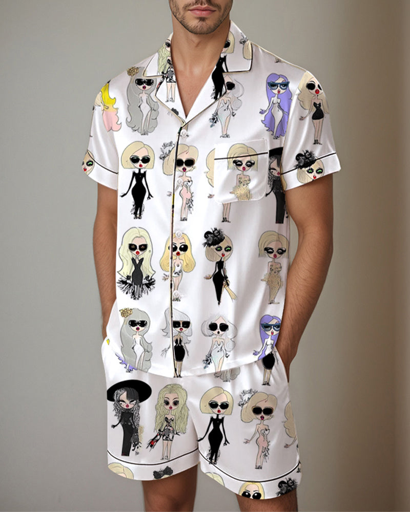 Men Women Satin Pajama Set PAT1 Avidlove-Nightgown - Tophatter Daily Deals