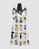 Women Black Cow Print Satin Suspender Pajamas Avidlove-Nightgown - Tophatter Daily Deals