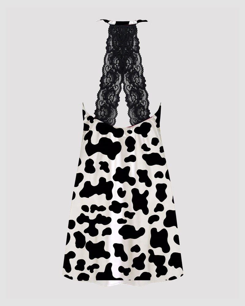Women Music Theme Graffiti Satin Suspender Pajamas Avidlove-Nightgown - Tophatter Daily Deals